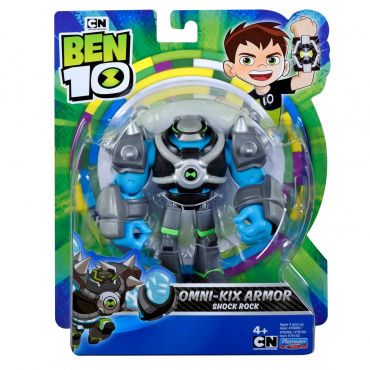 76150 Игрушка из пластмассы Ben 10 Фигурка 12.5 см, Бронированный Шок Рок