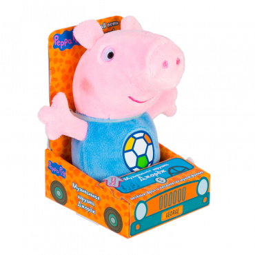 34795 Мягкая игрушка Джордж с мячом, звук. ТМ Peppa Pig