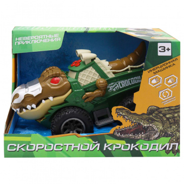 FT0735699 Игрушка. Инерционная машинка Funky Toys, зеленый Крокодил со светом и звуком