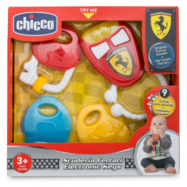 Игрушка музыкальная Ключи Ferrari, 3 мес+