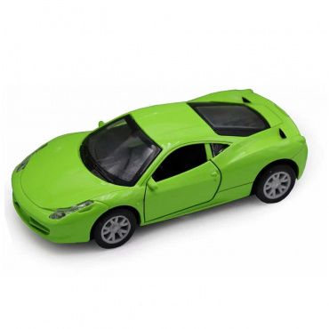 FT61301 Игрушка Машинка die-cast, модель Феррари, инерц., открывающ. двери, зеленая, 1:32,Funky Toys