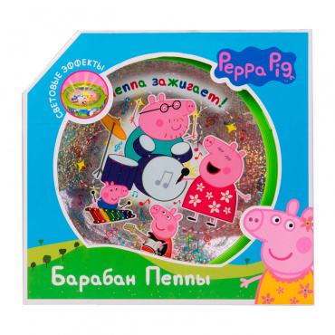 30568 Игрушечный барабан, свет. ТМ Peppa Pig