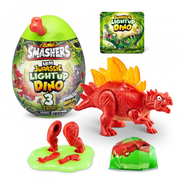 74107 Игрушка Zuru Smashers "Mini Jurassic Light-Up Dino", в ассортименте