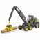 02135 Игрушка из пластмассы Bruder Харвестер John Deere 1270G с бревном