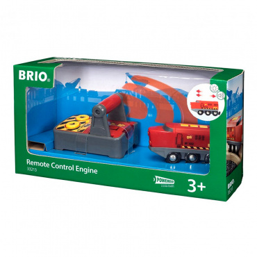 33213 BRIO Игрушка Паровоз на д/у с пультом,свет,звук,11х35х5см,кор.