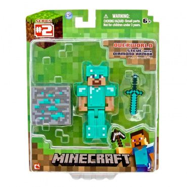 TM16504 Игрушка Фигурка Minecraft Diamond Steve пластик 8см Jazwares