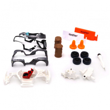 YS0281484 Игрушка Машинка DIY 13 см, металлическая серого цвета с аксессуарами Funky Toys