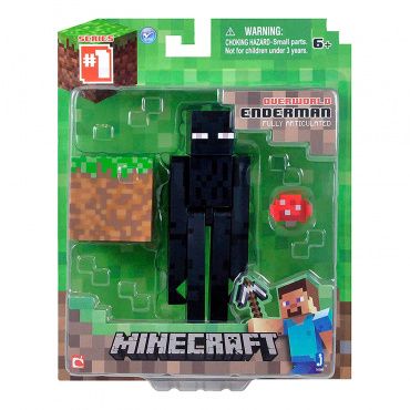 TM16500 Игрушка Фигурка Minecraft Enderman Странник края с аксессуарами пластик 8см Jazwares