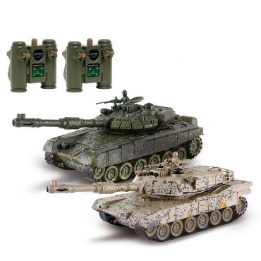 870623 Игрушка Танковый бой р/у 1:24 Т-90 (Россия) - Abrams M1A2 (США), аккум. Crossbot