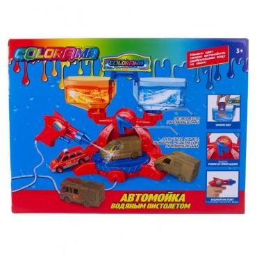 YYL563841 Игровой набор COLORAMA автомойка машин МЧС с водяным пистолетом