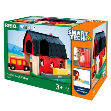 33936 BRIO Smart Tech Набор "Ферма" для игры с паровозиком Smart Tech,4 эл.,кор.29х20х16 см