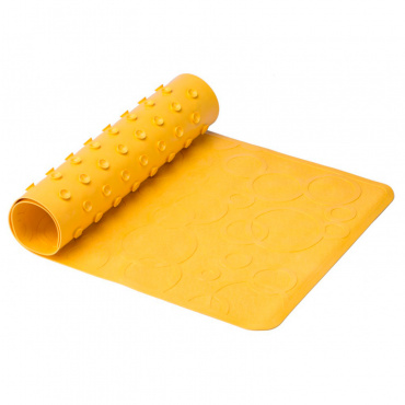 BM-M188-1Y Антискользящий резиновый коврик для ванны ROXY-KIDS. 35x76 см. Цвет желтый.