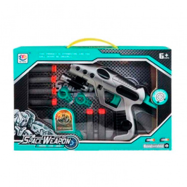 920 Игровой набор Бластер "Space Weapon" в коробке (модель 1) с 6 мягкими пулями и мини-мишенью