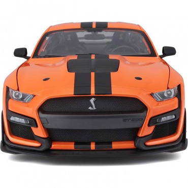 31388 Машинка die-cast 2020 Ford Shelby GT500, 1:18, оранжевая, открывающиеся двери