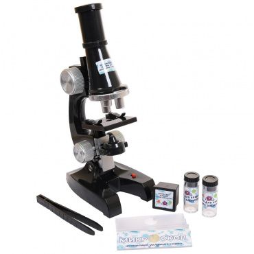 ZY852844 Микроскоп в наборе с аксессуарами, увеличение 100х, 200х, 450х, в коробке, 18х8,5х24см