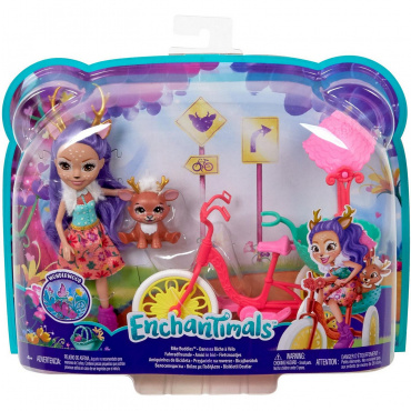 GJX30 Игровой набор Enchantimals Прогулка на велосипеде с Данессой Оленни