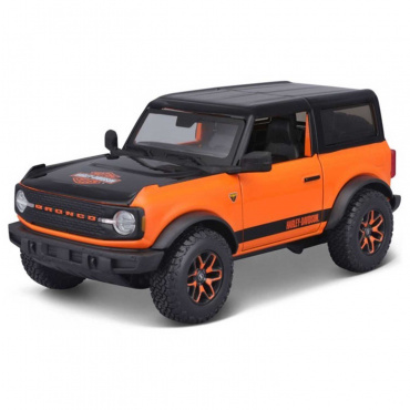 32272 Кастомизированная машинка-внедорожник die-cast Harley-Davidson 2021 Ford Bronco Badlands, 1:24