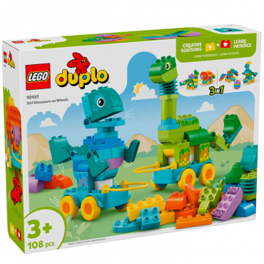 10451 Конструктор Дупло 3в1 «Динозавры на колесах» 10451 Конструктор Дупло 3в1 «Динозавры на колесах»