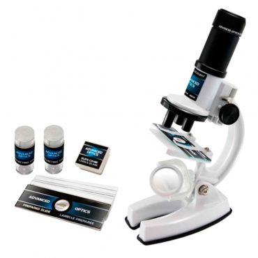 8009 Набор для опытов с микроскопом и аксессуарами, 25 предметов, белый, пластмасса