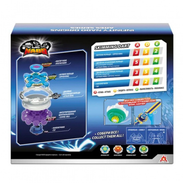 68698 Игрушка. Волчок Арес, Skimming Dart Вершитель судеб. TM Infinity Nado