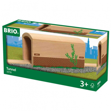 33735 BRIO Игрушка дерев.туннель с рельсами,23х10х9см,кор.