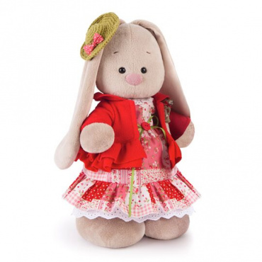 StM-217 Игрушка мягконабивная Зайка Ми Маково-красный (большая)