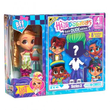 23775 Кукла-сюрприз Мальчик Hairdorables Hairdudeables с куклой Kat серия 2
