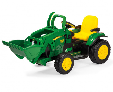 IGOR0068 Трактор с ковшом для катания детей JOHN DEERE GROUND LOADER 12V