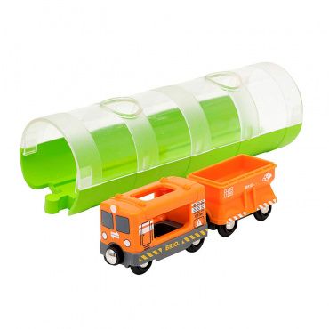 33891 BRIO Игрушка. Грузовой вагон и туннель, 3 эл.