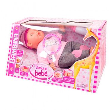 BD308-M8 Кукла Bambina Bebe, 40 см, с живой мимикой, со звуковыми эффектами