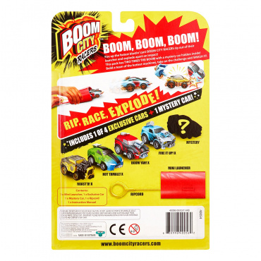 40058 Игровой набор Boom City Racers "2 машинки с пусковым устройством Roast'd"