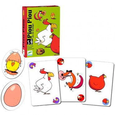 05119 DJECO Детская настольная карточная игра 'Чик-чирик'