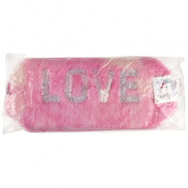 Т24428 Lukky Косметичка плюшевая Lukky Love, 18*10*8см,пакет,бирка