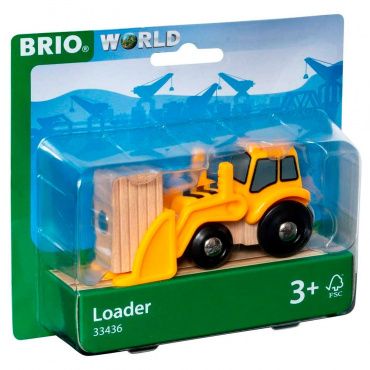 33436 BRIO Игрушка Погрузчик, 2 элемента 10х3,5х5 см., кор. 15,3х13,3х4 см.