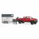 02501 Игрушка из пластмассы Bruder Пикап RAM 2500 Power Wagon с фургоном и лошадью