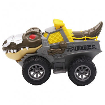 FT0735702 Игрушка. Инерционная машинка Funky Toys, Крокодил коричневый с подвижными элементами 
