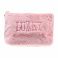 Т21395 Lukky косметичка плюш.с лого LUKKY,розовая,25х16 см,пакет,бирка