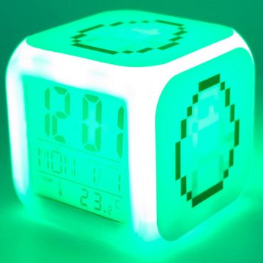 PC07868 Часы-будильник Алмазная руда серия 2 пиксельные с подсветкой Pixel Crew