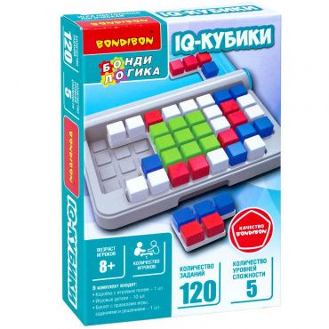 ВВ5955 Игра настольная логическая БондиЛогика Bondibon "IQ-КУБИКИ"