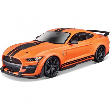 31388 Машинка die-cast 2020 Ford Shelby GT500, 1:18, оранжевая, открывающиеся двери