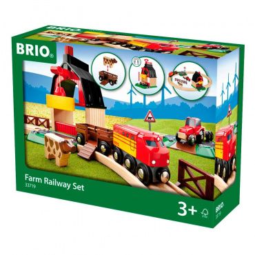 33719 BRIO Игровой набор железная дорога с мини-фермой и кормушкой, кор.