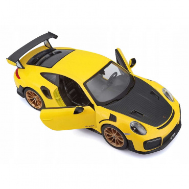 39523 DIY машинка с отверткой die-cast Porsche 911 GT2 RS, 1:24, чёрно-жёлтая