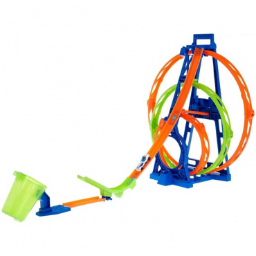 HMX38 Игрушка Автотрек Hot Wheels 'Тройная петля"  с машинкой