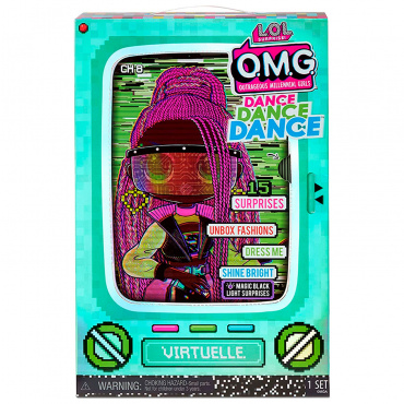 117865 Кукла LOL Surprise OMG Virtuelle серия Dance Dance Dance (неон)