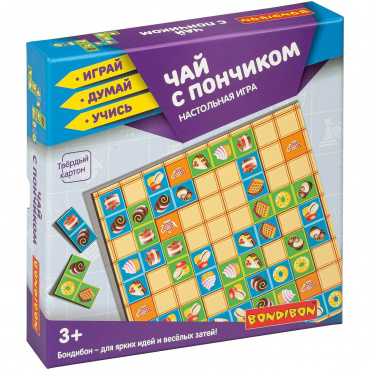 ВВ4332 Настольная игра ДОМИНО-ПАЗЛ "ЧАЙ С ПОНЧИКОМ" Играй Думай Учись Bondibon