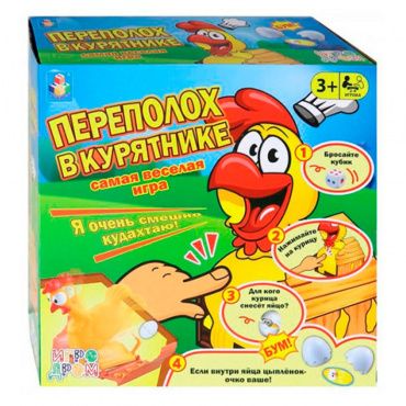 Т13561 1toy Игродром Игра настольная "Переполох в курятнике"