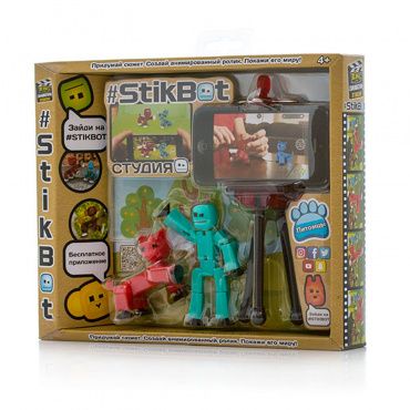 TST615A Игрушка Stikbot Cтудия с питомцем