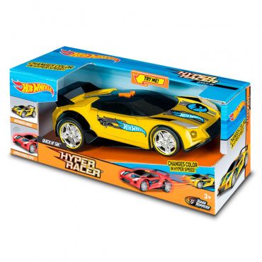 90533 Игрушка Машинка Hot Wheels на бат. свет+звук электромех. жёлтая 25 см