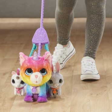 E5307 Игрушка Furreal Walkatots Большой питомец Котик-единорожек на поводке