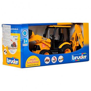 02427 Игрушка из пластмассы Bruder Экскаватор-погрузчик колёсный JCB NIDI CX